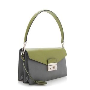 Prada Saffiano Mini Sound Bag, rare Green/Gray